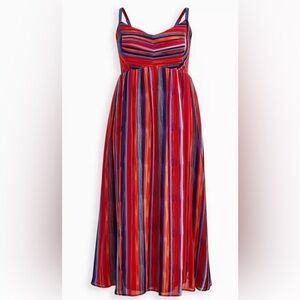 Torrid Maxi Dress 2X (18/20) - Vibrant colors, airy chiffon fabric. New with tag